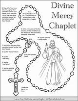 Mercy Divine Coloring Chaplet Kids Pray Pages Faustina Jesus Saint Catholic Prayers Kid sketch template