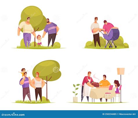 gay families design concept stock vector illustration of concept