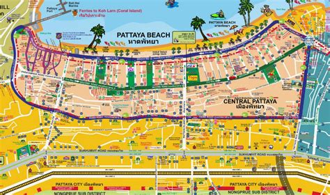 overall tourist map for pattaya pattaya unplugged