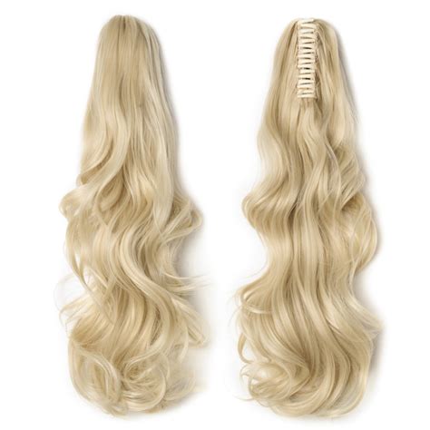 18 145g 613 Bleach Blonde Curly Synthetic Claw Clip In
