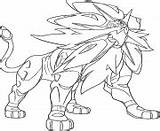 Pokemon Legendary Coloring Pages Generation Printable Solgaleo sketch template