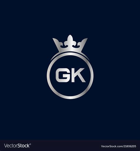initial letter gk logo template design royalty  vector
