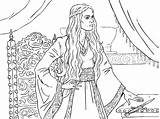 Colouring Cersei Grown Ups Lannister sketch template