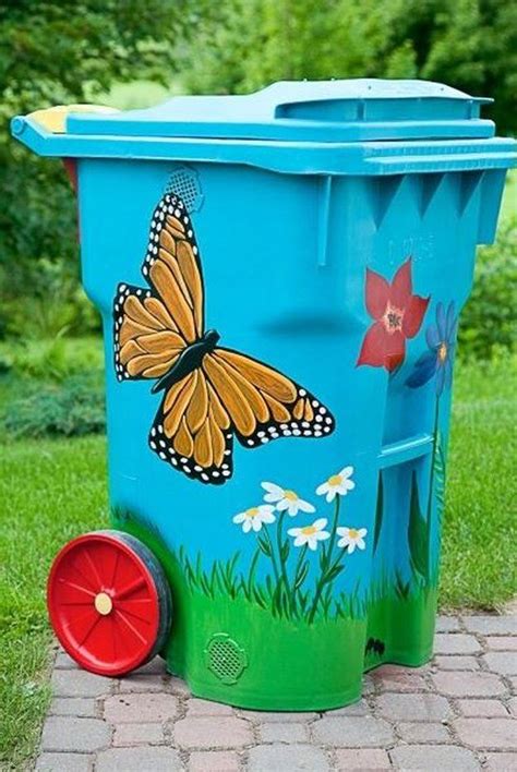 outdoor compost bin painted trash cans diy compost outdoor