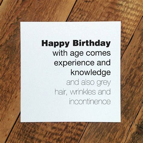 Birthday Card For Men With Age Comes Experience By Coulson Macleod