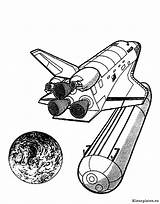 Kleurplaat Ruimtevaart Ruimte Kleurplaten Shuttle Spaceship Stoot Droping Raum Coloringpages7 Downloaden sketch template