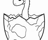 Dinosaur Coloring Baby Drawing Pages Egg Rex Outline Head Cartoon Clipart Hatching Eggs Clipartmag sketch template