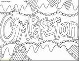 Coloring Pages Word Compassion Words Printable Kids Therapeutic Adult Doodle Quotes Language Arts Sheets Therapy Color Inspiring Print Honesty Colouring sketch template
