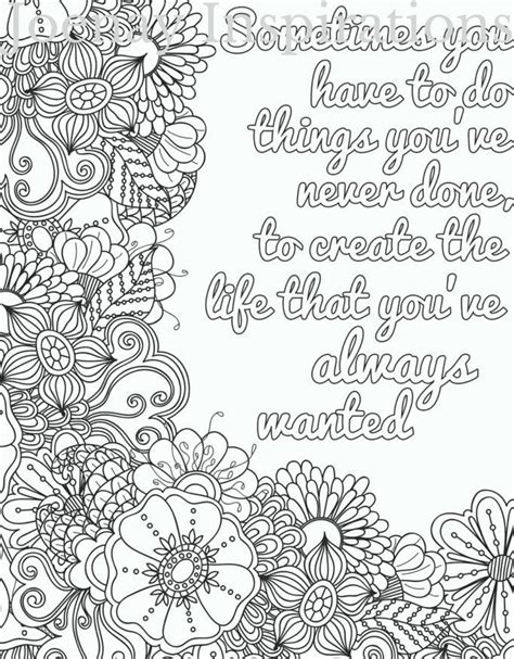 quote adult coloring page  joenayinspirations words words