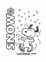Snoopy Coloring Christmas Pages Winter Charlie Brown Printable Snow Peanuts Sheet Kids Coloring4free Cartoons Gang Kleurplaten Color Print Sheets Book sketch template