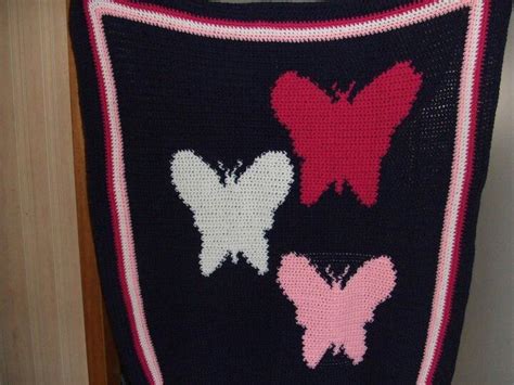 butterfly afghan crochet needles needlework crochet