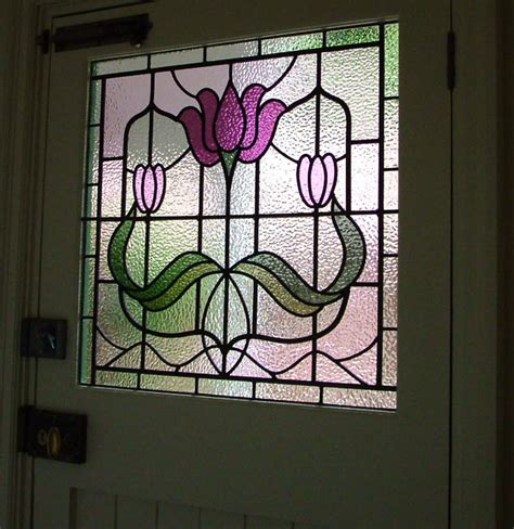 Art Nouveau Flower Abinger Stained Glass