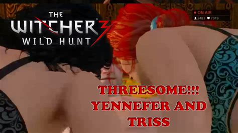 The Witcher 3 Wild Hunt Threesome Yennefer And Triss Sex Scene 3some