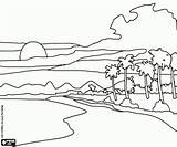 Paisagem Paisaje Ilha Pintar Isla Paisagens Islas Naturais Scenario Tropicale Landschap Montanhas Paraisos Landschaft Colora Nuvens Ausmalbilder Colorare sketch template