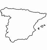 Map Spain Vector Outline Isolated Spanish Vectors Similar sketch template