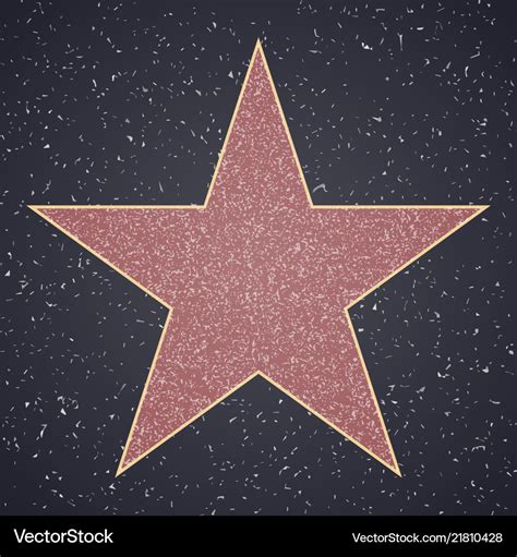 walk  fame star blank template royalty  vector image