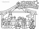 Coloring Nativity Pages Scene Printable Christmas Manger Sunday School Story Color Colouring Away Line Outdoor Drawing End Year Preschool Kids sketch template
