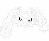 Metagross Coloring Pokemon Pages Printable Supercoloring Categories sketch template