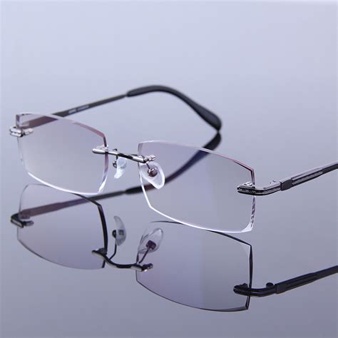 high quality rimless reading glasses gentleman simple style eyeglasses