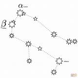 Constellation Gemini Coloring Pages Printable Drawing Constellations Dot Categories sketch template