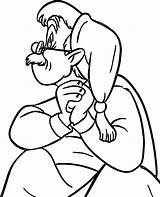 Coloring Pinocchio Geppetto Wishing Wecoloringpage Pages Disney sketch template