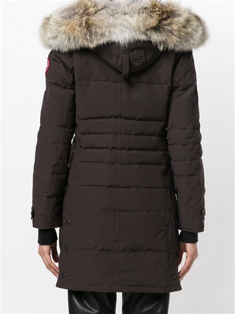 Canada Goose Coyote Fur Hooded Coat In Brown Lyst