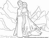 Frozen Coloring Pages Disney Anna Printable Credit Version Click sketch template