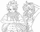 Natsu Lucy Tail Fairy Lizzys Deviantart Line sketch template