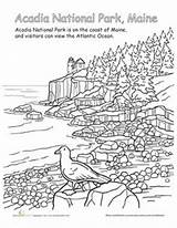 National Parks Park Coloring Acadia Pages Great Worksheets 100th Anniversary Yellowstone Smoky Grand Printable Sheet Mountain sketch template
