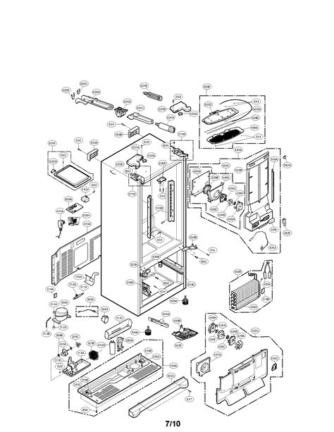 case parts diagram parts list  model lfxst lg parts refrigerator parts searspartsdirect