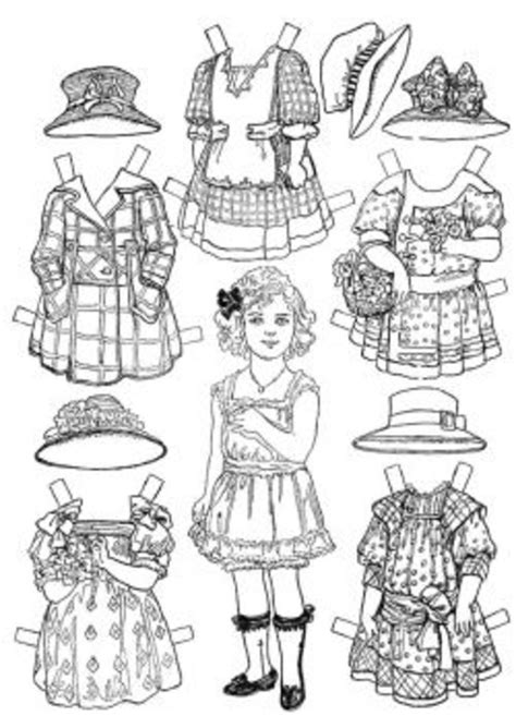paper dolls coloring page hubpages
