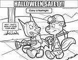 Coloring Safety Halloween Pages Flashlight Colouring Resolution Carry Medium Elementary Themes sketch template