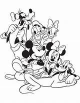 Mickey Coloring Mouse Friends Minnie Disney Pages Valentine sketch template