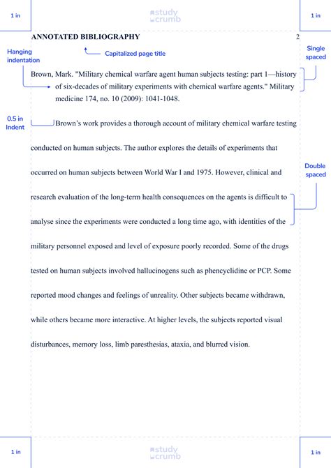 chicago style annotated bibliography format