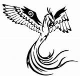 Phoenix Tribal Tattoo Tattoos Simple Designs Bird Drawing Japanese Style Symbol Men Fire Fenix Ashes Deviantart Line Rising Male Female sketch template
