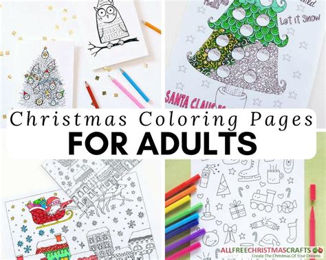 christmas coloring pages  adults allfreechristmascraftscom