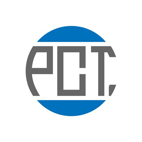 pct letter logo design  white background pct creative initials circle logo concept pct