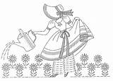 Vintage Embroidery Ladies Patterns Flickr Designs Crinoline Sunbonnet Machine Lady Sue Sharing Pattern sketch template