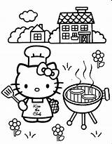 Coloring Kitty Hello Pages Print Forever sketch template