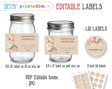 labels  canning jar labels mason jar lid labels  editable jpg instant