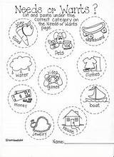 Needs Wants Vs Activity Sheets Worksheets Kindergarten Grade sketch template