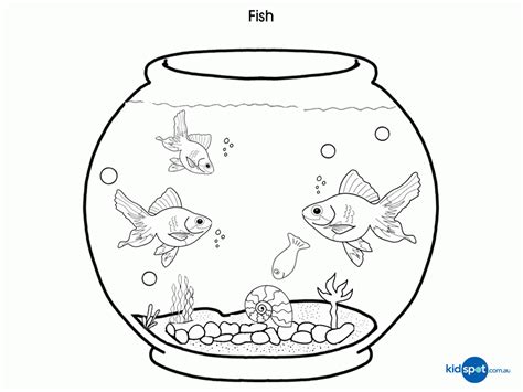 fish bowl coloring sheet coloring home