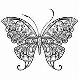 Mandala Adult Schmetterling Detailed Ausmalbilder Getcolorings sketch template