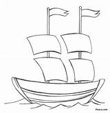 Boat Coloring Sail Pages Kids Pitara Water Transportation sketch template