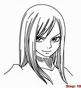 Fairy Tail Erza Drawing Anime Scarlet Draw Coloring Manga Sketches Fairytail Easy Pages Character Drawings Simple Da 3d Getdrawings Characters sketch template