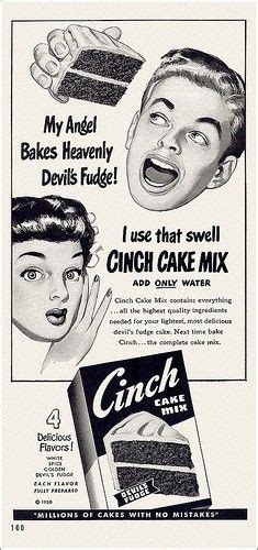 Cinch Cake Mix 1950 Vintage Ads Old Advertisements