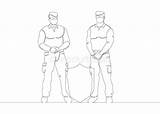 Bodyguard Corpo Sicurezza Guardia Protezione Schermo sketch template