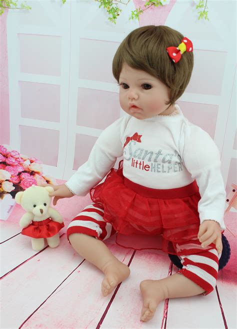 lifelike doll in fashion and cute clothes set 20 inch soft silicone