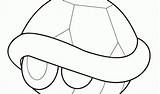 Mario Shell Turtle Bros Coloring Kart Super sketch template