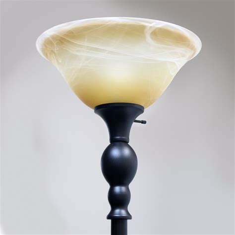 elegant designs  light torchiere floor lamp  marbelized amber